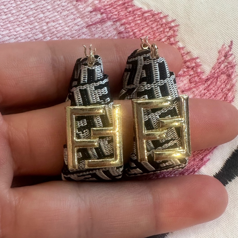 NWOT F logo earrings (free shipping)